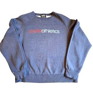 Vintage Y2K Roots Athletics Crewneck Sweatshirt Spellout Blue Mens Large Canada